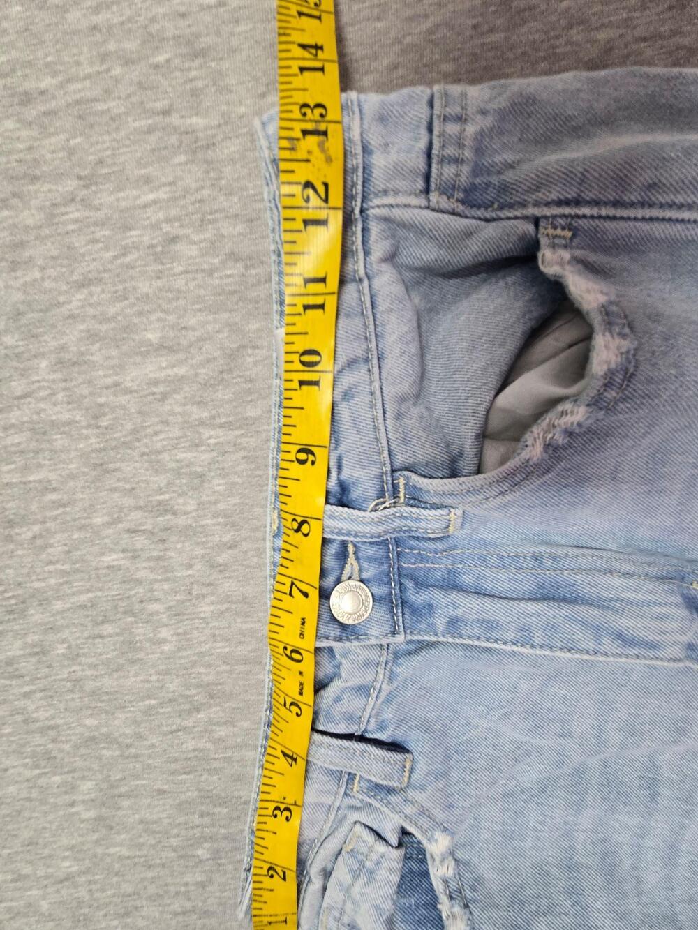 Vervet Blue Jeans Womens 26 Light Wash High Rise Distressed Bootcut Denim Pants - Picture 8 of 9